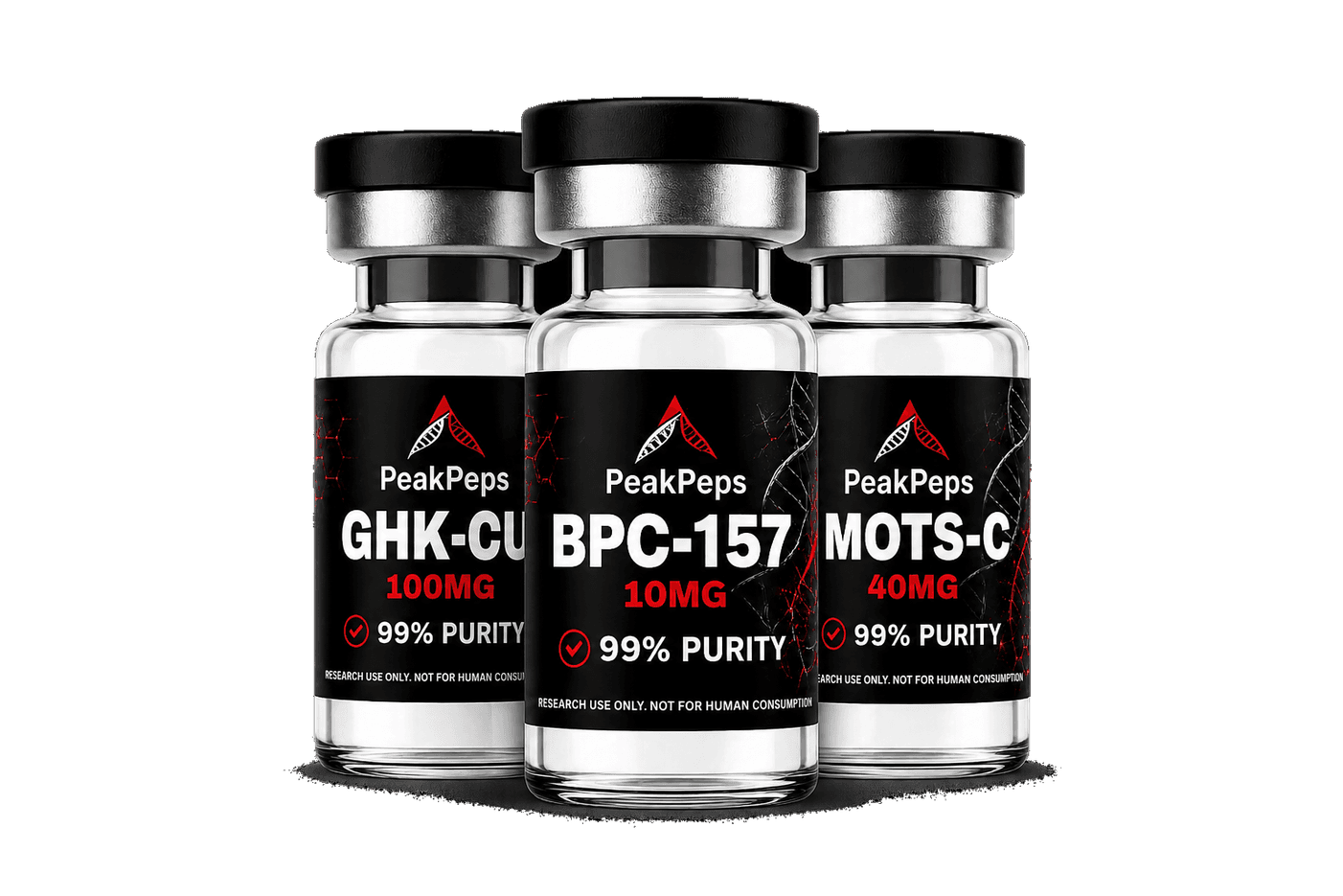 PeakPeps premium research peptide vials